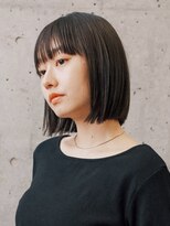 ガーデン 渋谷(GARDEN)&nbsp;ボブ　外ハネボブ　くびれヘア　切りっぱなしボブ　暗めカラー