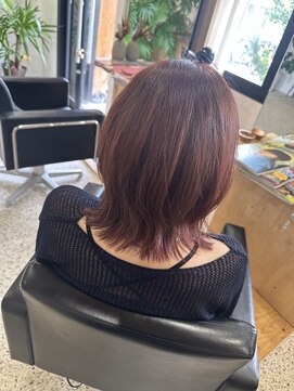 シンヤヘアーズ アルザ通り店(SHINYA HAIRS) ピンクカラー