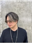 ホワイトメッシュ/ツイスト/ツイスパ/パーマ/メンズ/眉毛