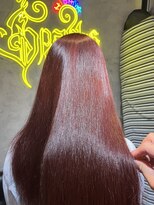 スパークスヘア(Sparks hair)&nbsp;ブリーチなしで作る！赤髪つやんつやん女性カラー☆