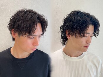 レジナヴィータ 栄(Reginavita)の写真/【矢場町/名古屋パルコ1分】メンズパーマ/センターパート&透明感カラーでワンランク上の清潔感をGET◎