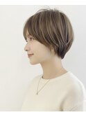 大人可愛いショート　ショートボブ　コンパクトで可愛い