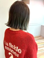 アトリエ タキ(atelier.taki)&nbsp;インナーカラー アッシュカラー 外ハネボブ デザインカラー