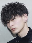 無造作前下がりマッシュ