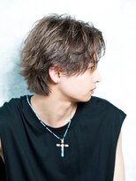 アルファ 新宿(alpha)&nbsp;フェザーパーマ/ブルーブラック/刈り上げセンターパート[新宿]