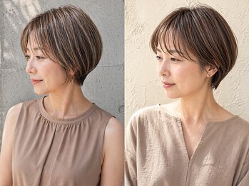 ルシードスタイルボーグルレディース(LUCIDO STYLE BOGL Lady's)の写真/伸びても綺麗が続く白髪ぼかし♪派手になりすぎない自然さで、初めての方も安心のグレイカラー☆#白髪染め