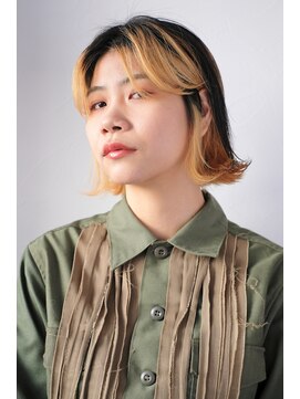 シアン ヘア デザイン(cyan hair design) 【cyan】ハンサム外ハネボブ