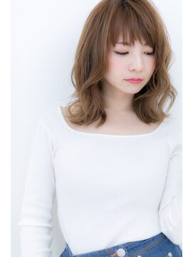 モッズヘア 上尾西口店(mod's hair) オンブレルーズな無造作カール*抜け感セミディY上尾20代30代40代