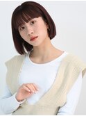大人かわいいぱつっとボブ 前髪