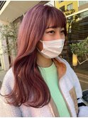 色落ちも楽しめるハイトーンピンクベージュ【藤枝/髪質改善】