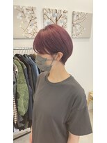 ジジ チーク 栃木(Gigi cheek)&nbsp;ブリーチ1-2回/ラベンダーピンク/丸みショート◎