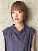【LA PENSEE】大人かわいい切りっぱなしボブ　グレージュ