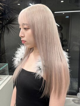 ソル ジングウマエ(SOL JINGUMAE) ホワイトベージュカラーダブルカラーグレージュカラーブリーチ