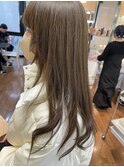 オリーブベージュ/ハッシュカット