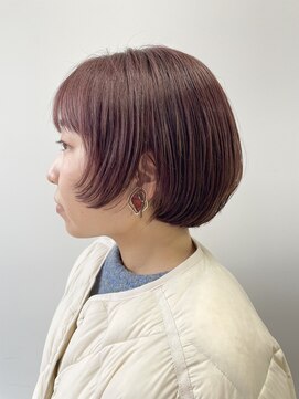 ヘアー アイス 御器所本店(HAIR ICI) 大人美人イメチェン大人丸みボブこなれヘアチェリーブラウン