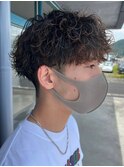 メンズパーマ波巻きパーマツイストスパイラルパーマ30代鹿児島