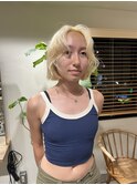 抜きっぱなしブロンド×ボブ