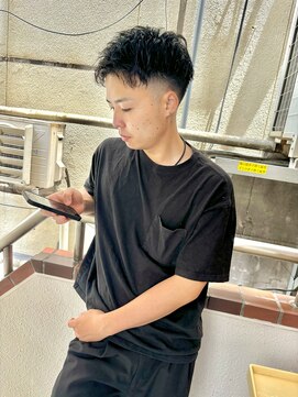 銀座マツナガ 神田店 ツイストスパイラルマッシュ無造作ショートメンズパーマゆるふわ