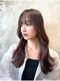 ◎大人綺麗なスタイル　顔まわりカット　セミロング　ロング