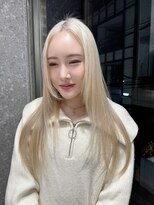 サンク 原宿 表参道(cinq)&nbsp;ミルクティーベージュハイトーンカラーケアブリーチダブルカラー