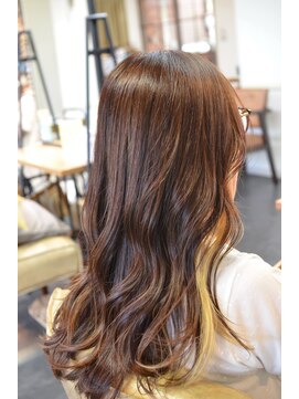 ポタム 東中野(potamu) ナチュラルブラウン×インナーカラー