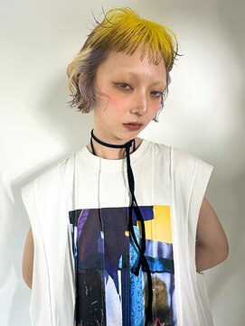 リアン(Lien) ケアブリーチ/デザインカラー/イエロー/ショート