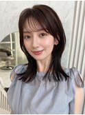 2wayバングでイメチェン顔まわりレイヤーくびれヘアが人気◎