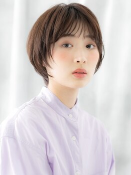 ドクターズ サロン ラブ(Dr's Salon LAB)の写真/[古河]旬レイヤーショートは特注ハサミと独自カット技でカットだけでもシルエット美しく柔らかに/髪質改善