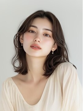 アッシュブラウン×ミディアム