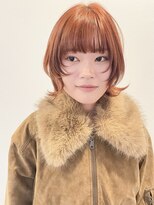 シイカ(sika.)&nbsp;レイヤーボブにアプリコットカラーで可愛く