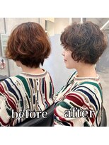 ヘアサロン ドットプラス 町田店(dot. plus) マッシュショートパーマイメチェン/ピンクベージュ/前髪/町田