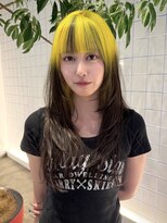 ローエ バイ デコ(Rohe by DECO) 【廣川】ロングレイヤー/イエロールーツカラー/前髪ローライト