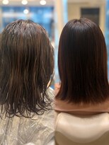 パーマ落としラボ アピッシュ 銀座(apish) パーマ落とし 自然なストレート 20代30代40代