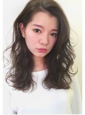 表参道デジタルパーマルーズウェーブかきあげ前髪イルミナ/栗原