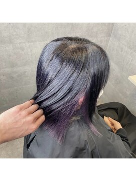 アグ ヘアー コード 甲斐店(Agu hair kord) ブルーブラック×パープル