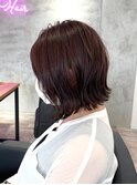 ぱつっとボブ×ピンクベージュカラー【カドワキ】