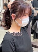 透明感カラー×顔周りカット