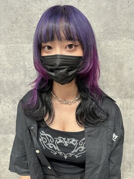 ルイス(L'wis) パンクロックヘア♪【3セクションカラー】レイヤーロングウルフ