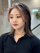 サンク 原宿 表参道(cinq)&nbsp;インナーカラーベージュ前髪インナーカラーイヤリングカラー原宿