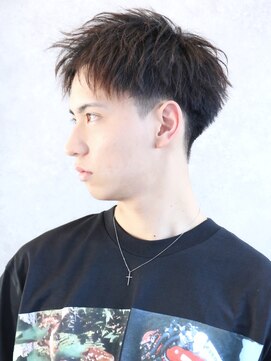 クロト 福岡本店(KUROT) ツーブロック刈り上げビジネス短髪束感黒髪アップバング