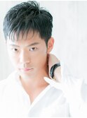 黒髪ツーブロック大人ベリーショートX上尾