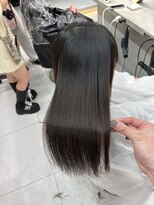 ロンドメリア 天神大名店(Lond Melia) イメチェンヘアスタイル美髪のススメワイドバングブルーブラック