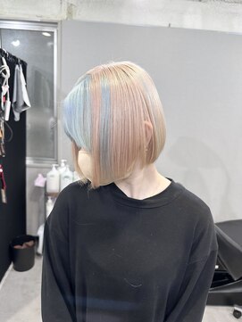 センス(SENSE.) ミルクティー＋水色ポイントカラー