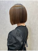 ミニボブ髪質改善縮毛矯正酸性ストレートレイヤーカット/銀座