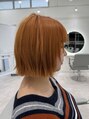 アグ ヘアー プティ 旭川大町店(Agu hair petit) ◎オレンジの切りっぱなしボブ※ブリーチあり