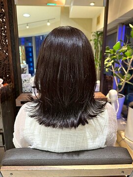 ヘアリゾート粋 ティガ 池袋店(tiga) ミディアム/レイヤーカット/ダークブラウン