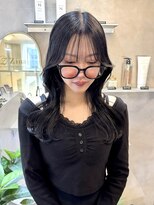 ジーナ 天神(Zina)&nbsp;韓国ヘア/レイヤーカット/顔周りカット/くびれヘア/シアーグレー