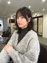 ヴィヴカウンター(VIVE counter)&nbsp;ダークブラウン,シースルーぱっつん前髪