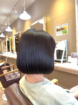 ヘアーメイクロージー 八軒店 (HAIR MAKE ROSY) 【小顔ボブ】似合わせカット×艶髪カラー大人のミニボブスタイル