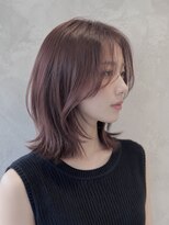 ジールサロン つくば本店 切りっぱなし ミディアムレイヤー 10代 20代 30代